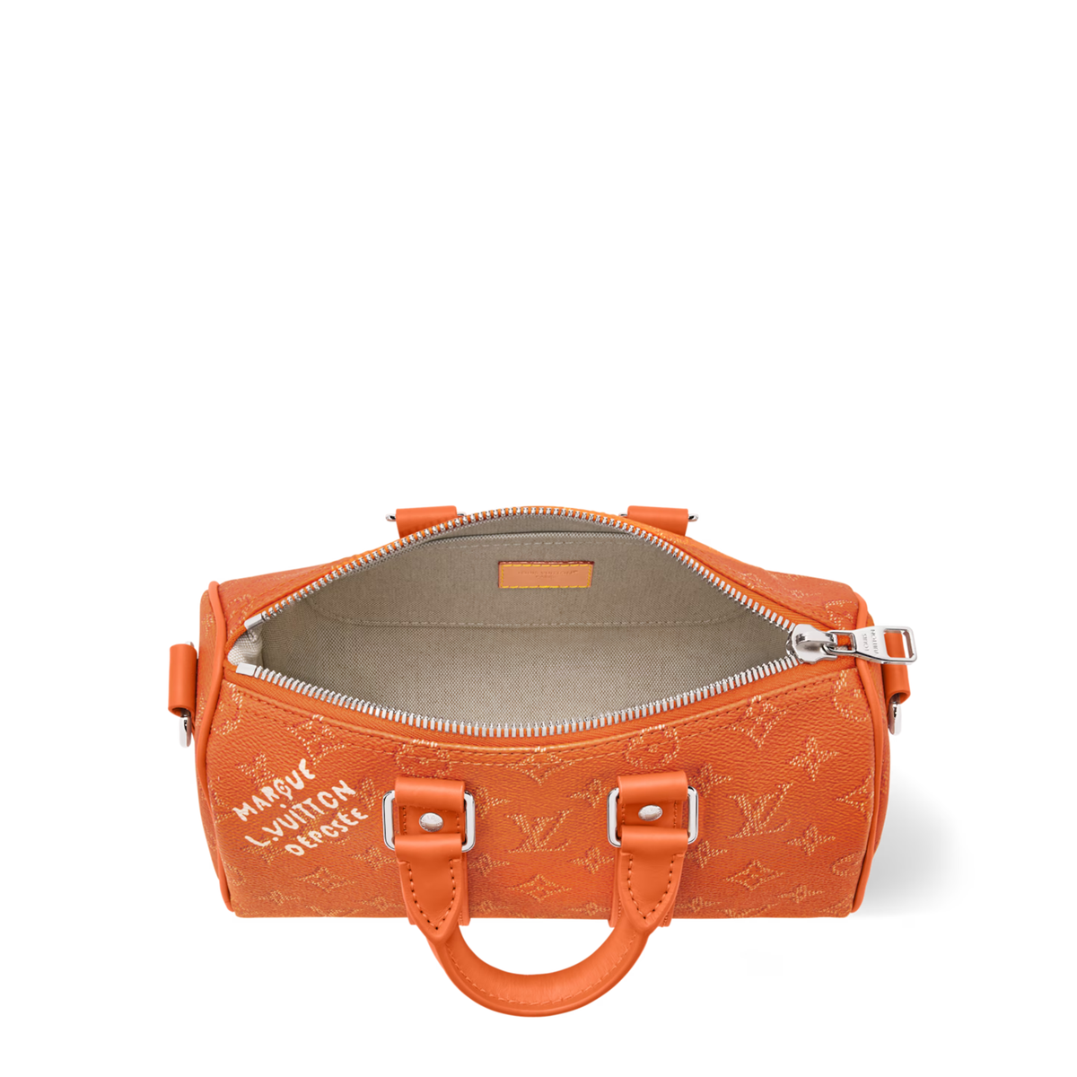 Louis Vuitton Keepall Bandoulire 25 city bag in the orange Monogram Heritage coated canvas