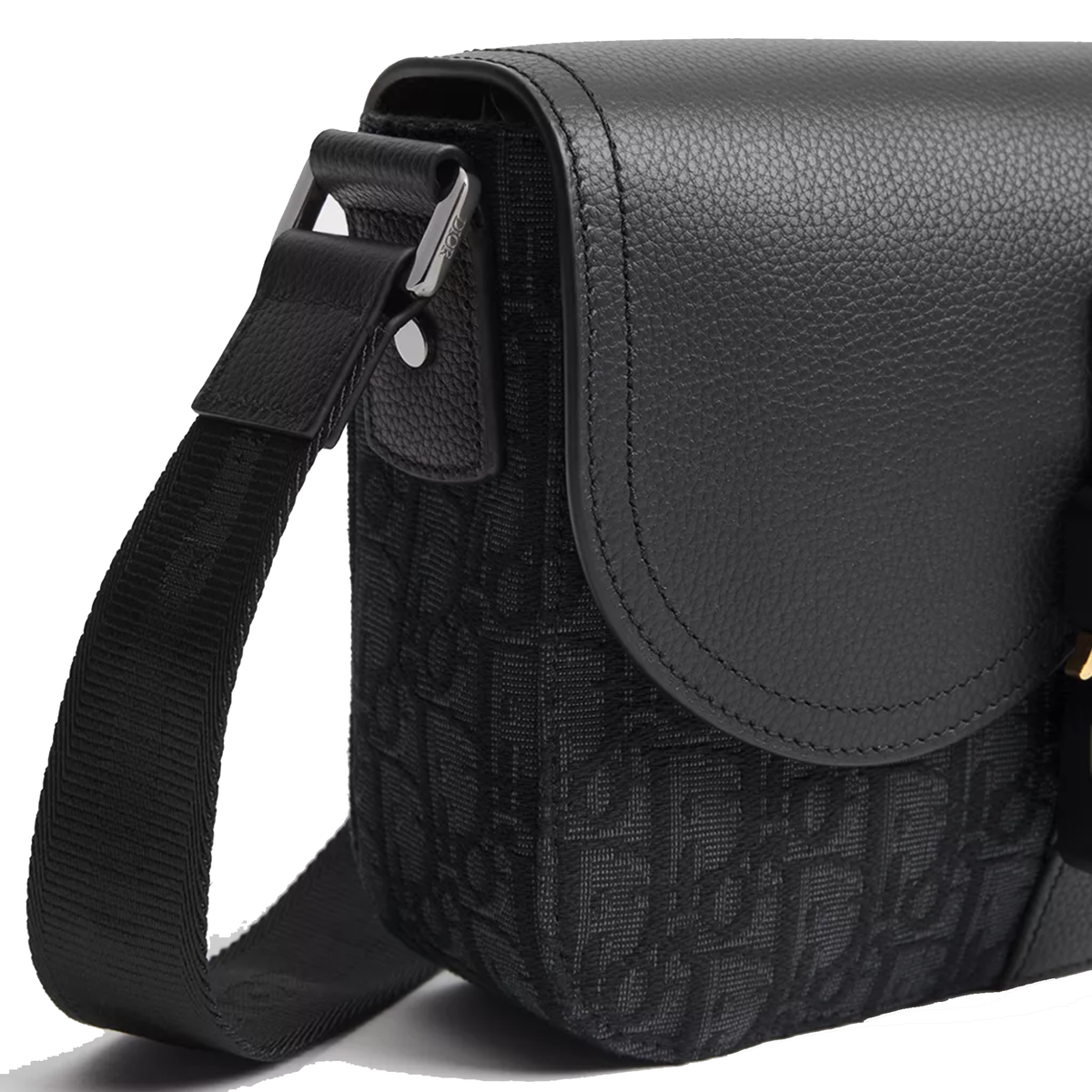 Dior Mini Saddle Messenger Bag with Flap in black Dior