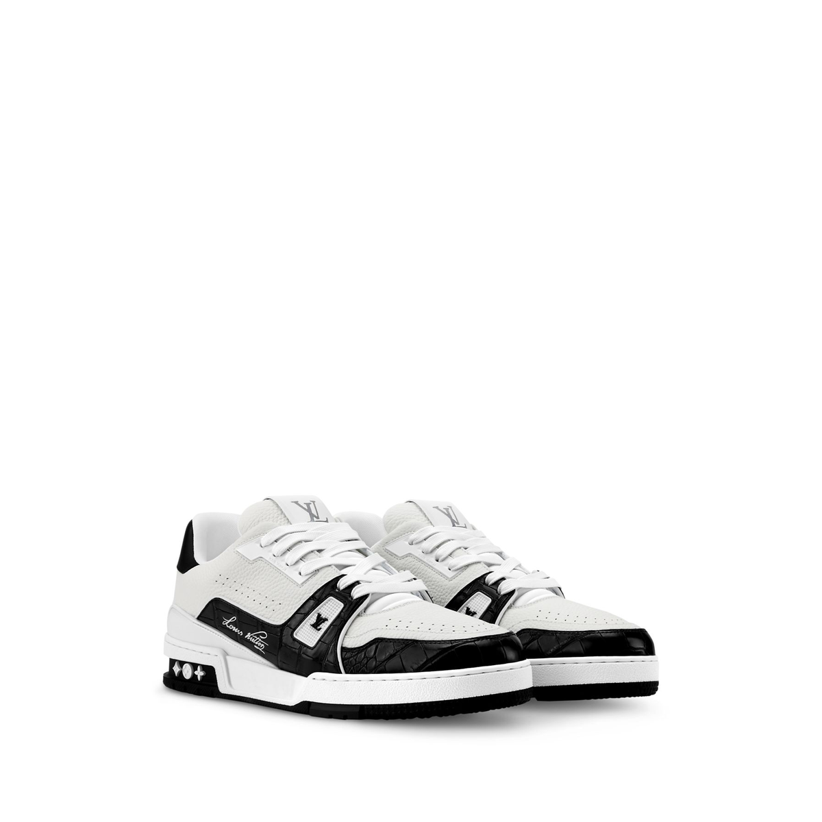 Louis Vuitton LV Trainer sneaker available in a black and white