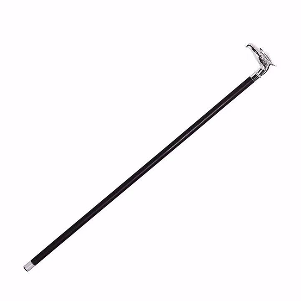 stick featuring a silver colored handle shaped eagle head