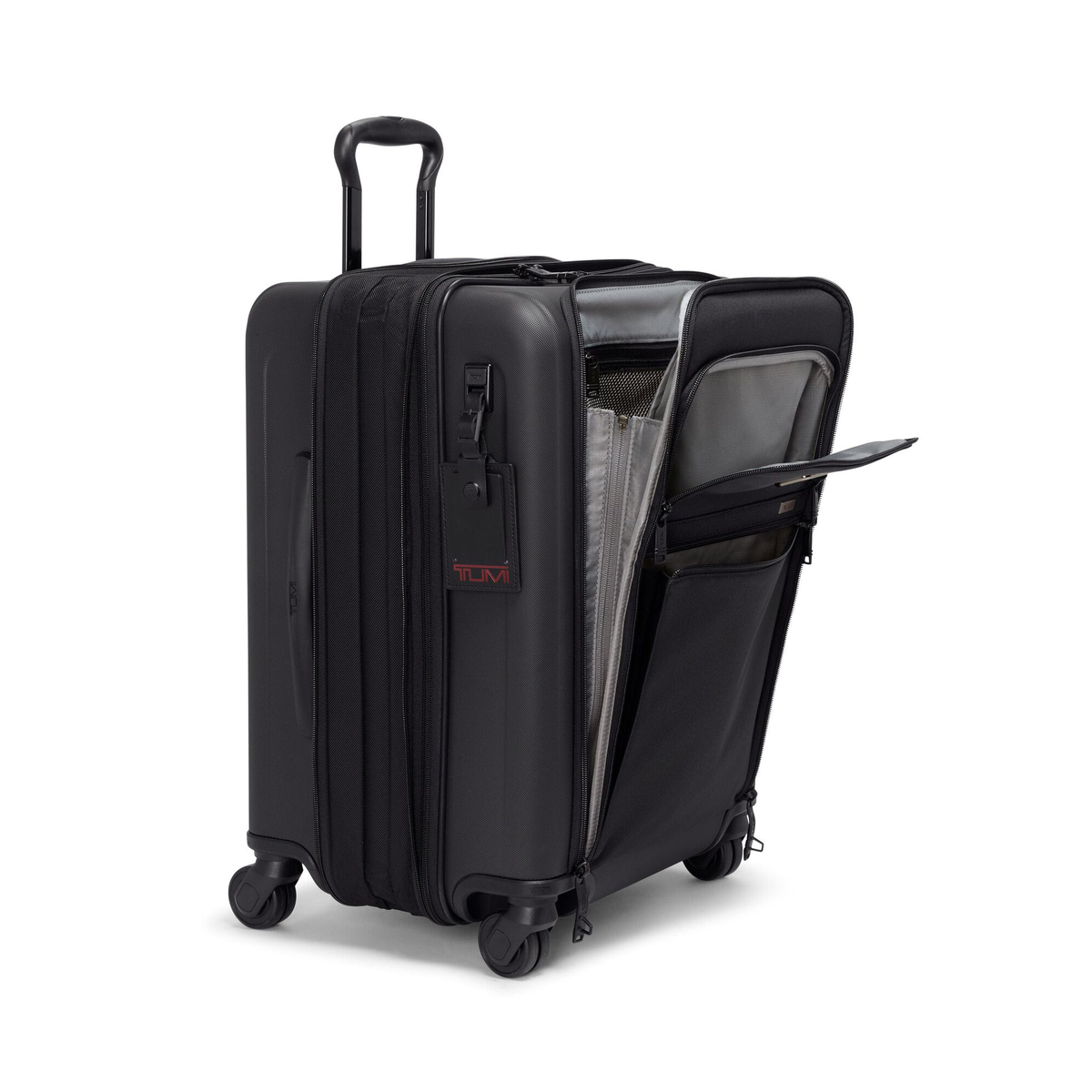Tumi Alpha Hybrid Continental Expandable 4 Wheeled Carry On suitcase in black