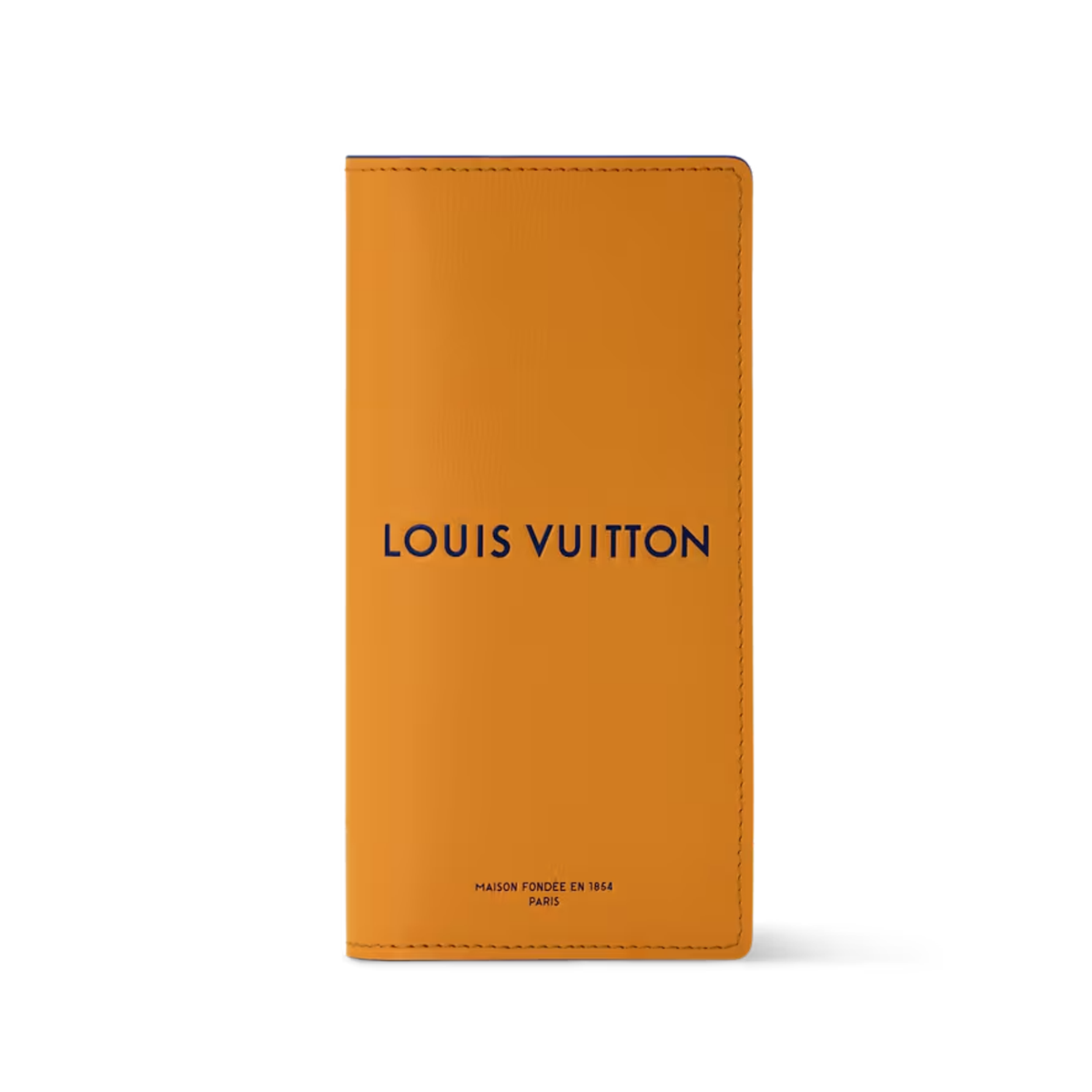 Louis Vuitton LV Packaging Passport Cover in saffron orange leather — view 1