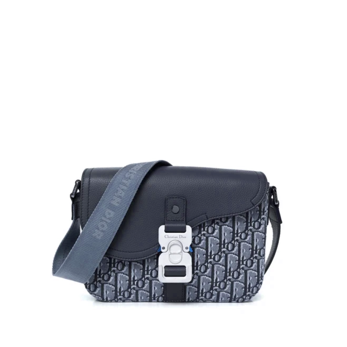 Dior Saddle Messenger Bag with Flap in blue Dior
