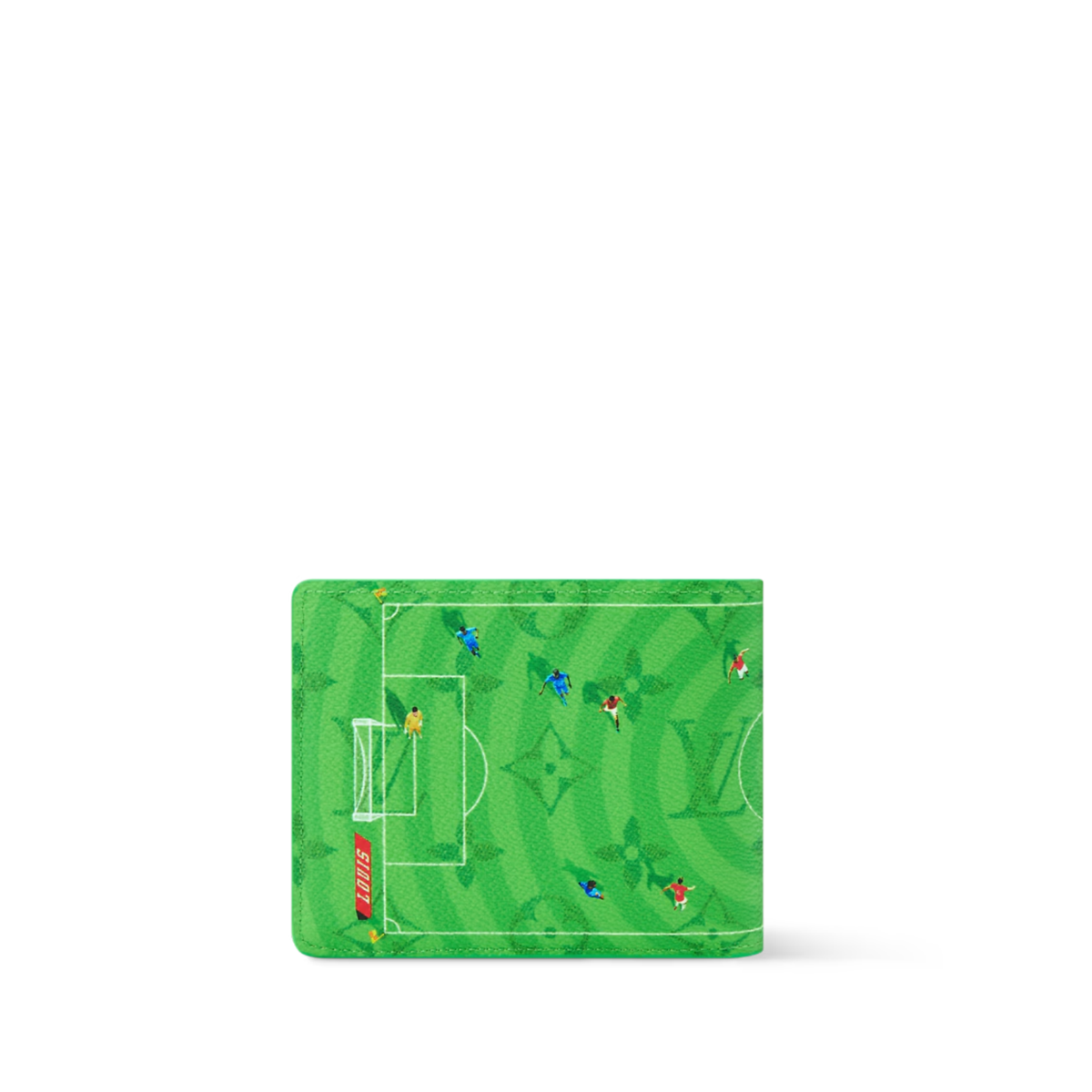 Louis Vuitton Football Wallet Organizer in green coated
