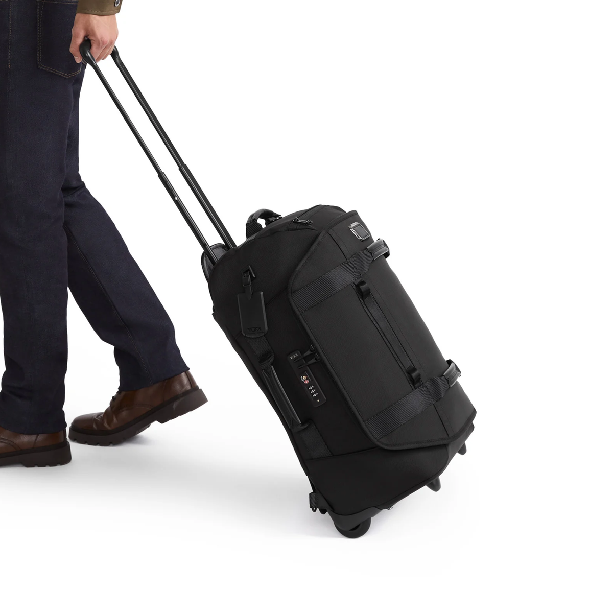 TUMI Alpha Bravo international 2 wheeled duffel converts into a backpack