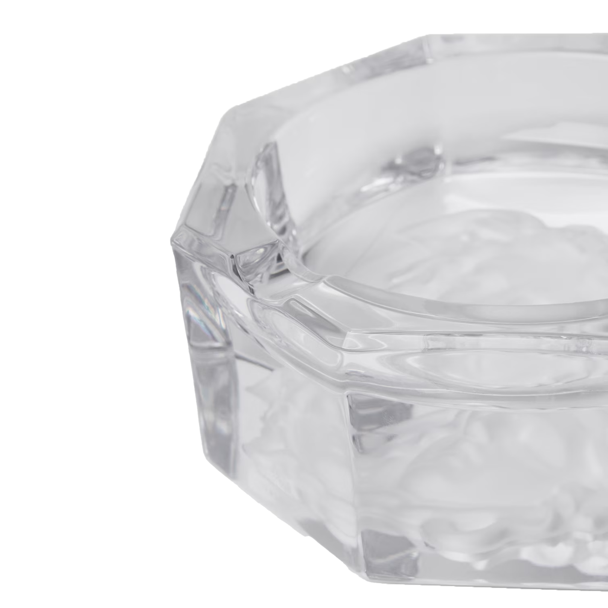 Versace Medusa Lumiere ashtray is crafted from clear crystal