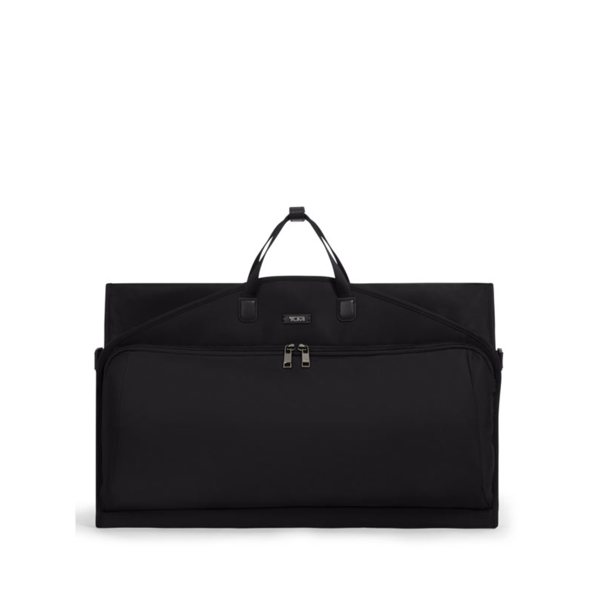 TUMI Travel Accessory Garment Bag in black is designed to hold up to two suits