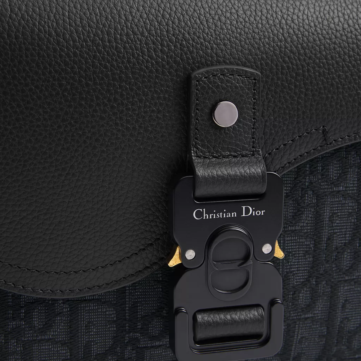 Dior Mini Saddle Messenger Bag with Flap in black Dior