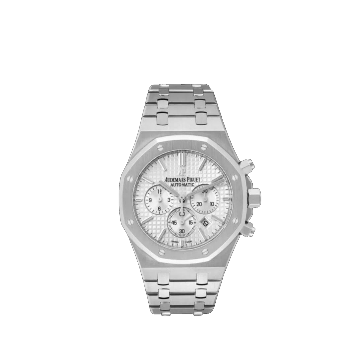 Audemars Piguet Royal Oak Chronograph features a 41mm stainless steel case and an iconic