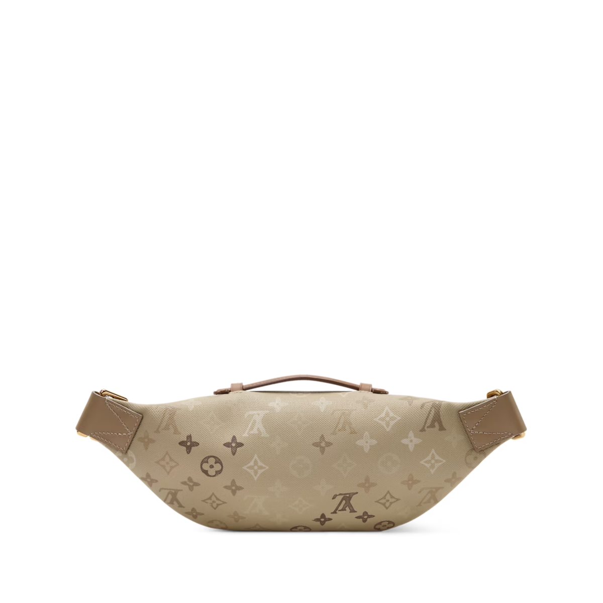 Louis Vuitton Rush Bumbag is featured in a beige Monogram