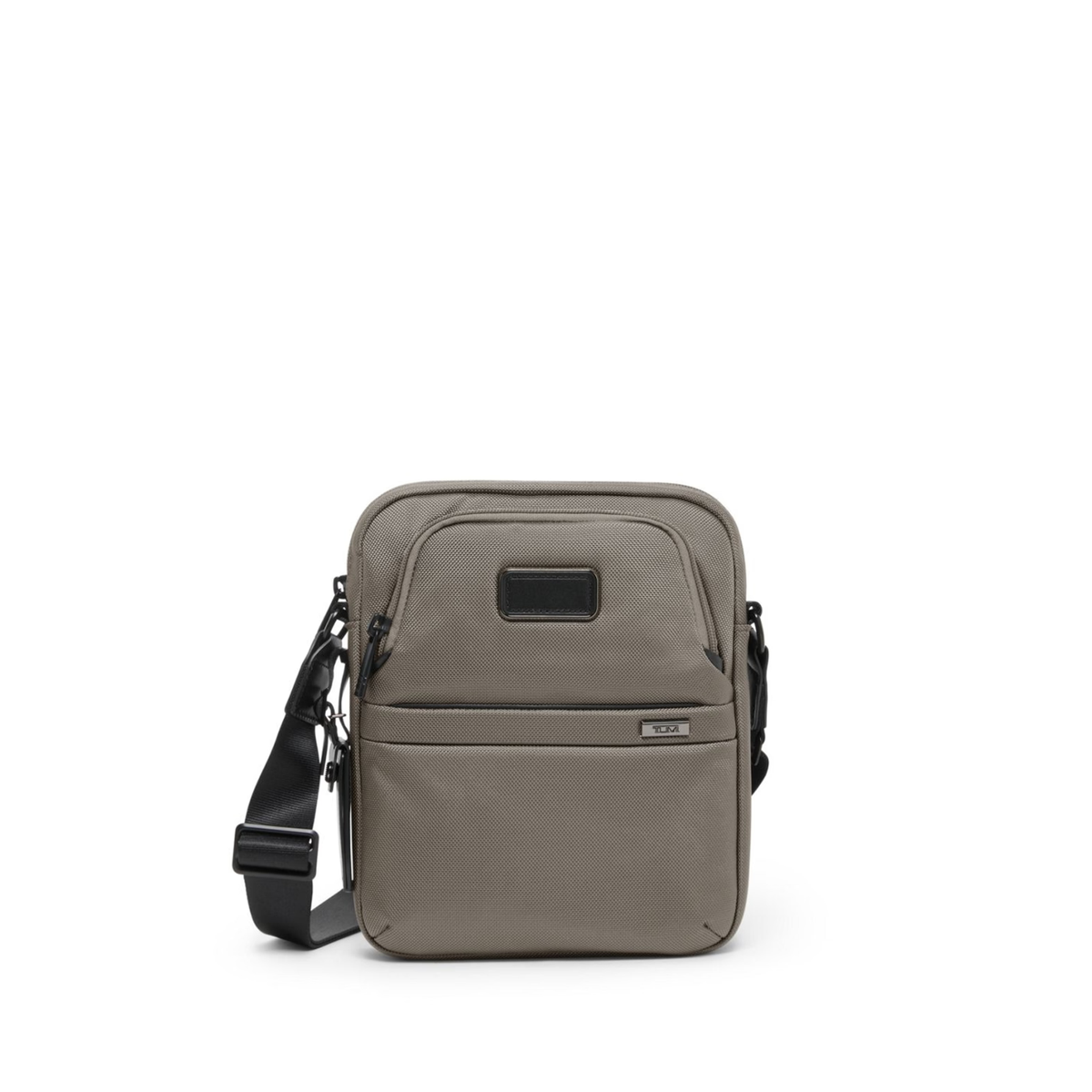 Tumi Alpha Medium Crossbody bag featuring a durable Beige