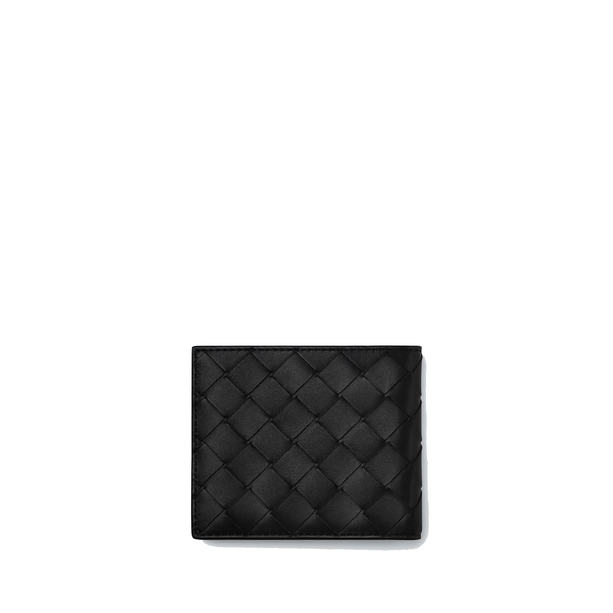 black Bottega Veneta Intrecciato leather bi fold wallet
