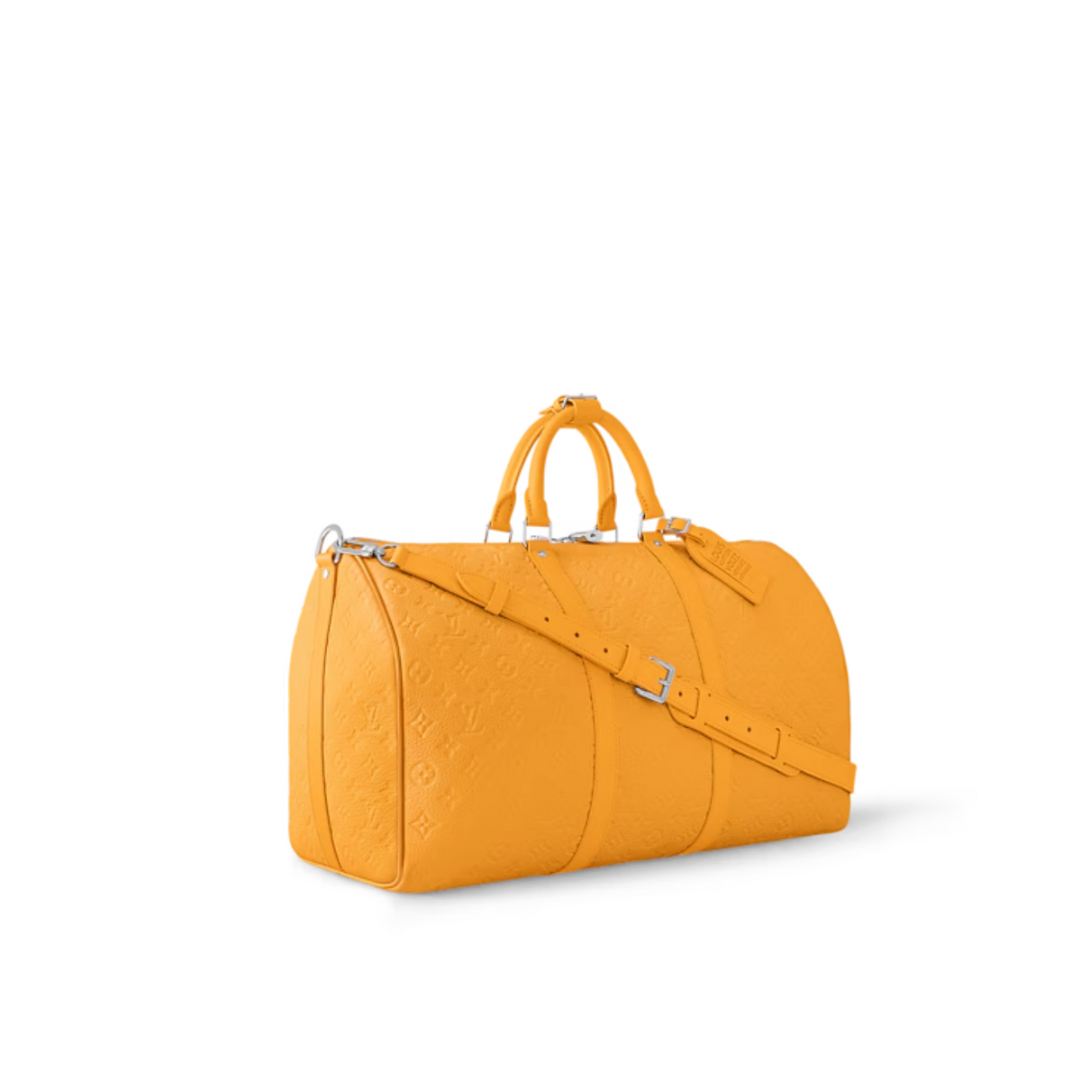 Louis Vuitton Keepall Bandouliere Ocre Orange Denim Duffle Bag