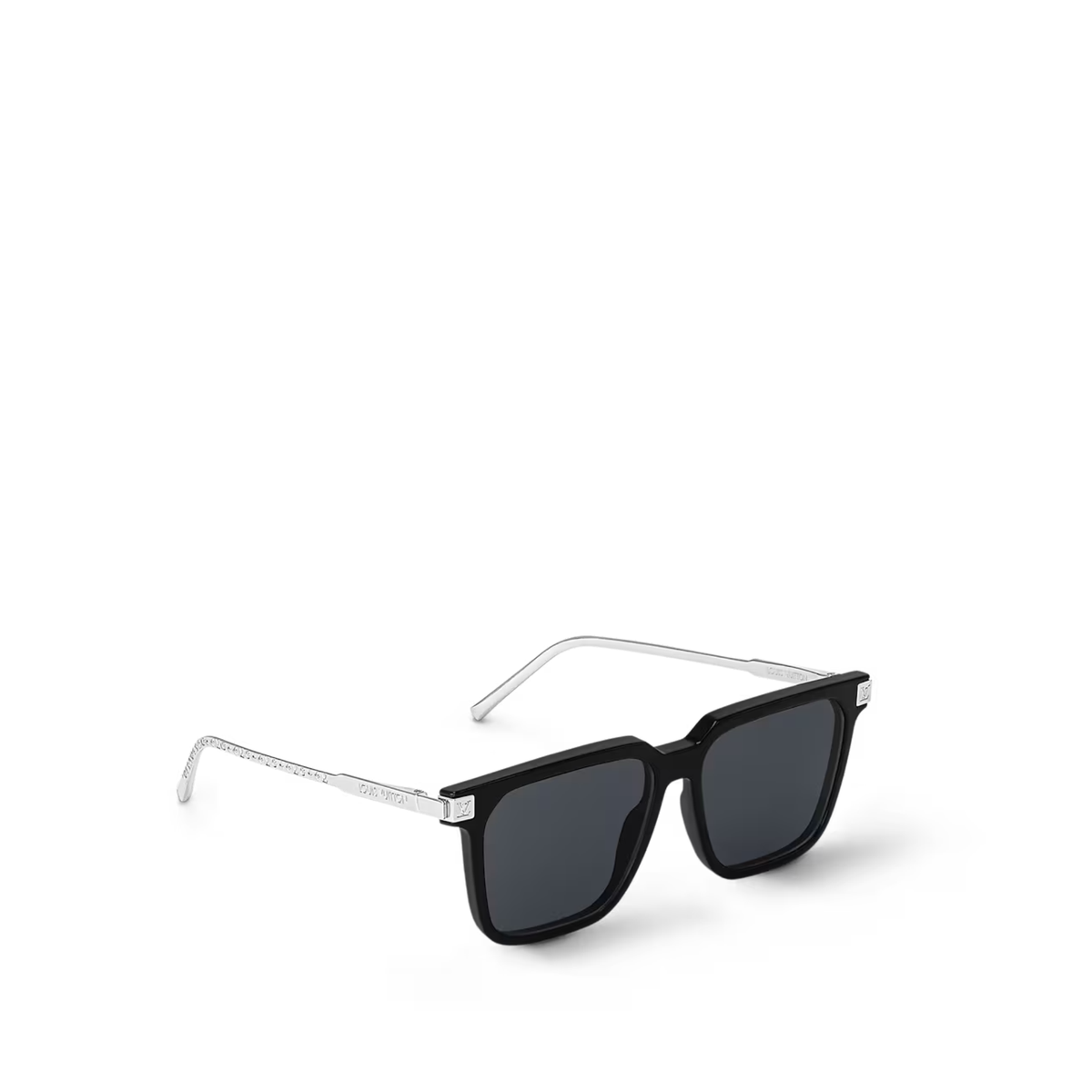Louis Vuitton LV Rise Square Sunglasses featuring bold black acetate frames — view 1