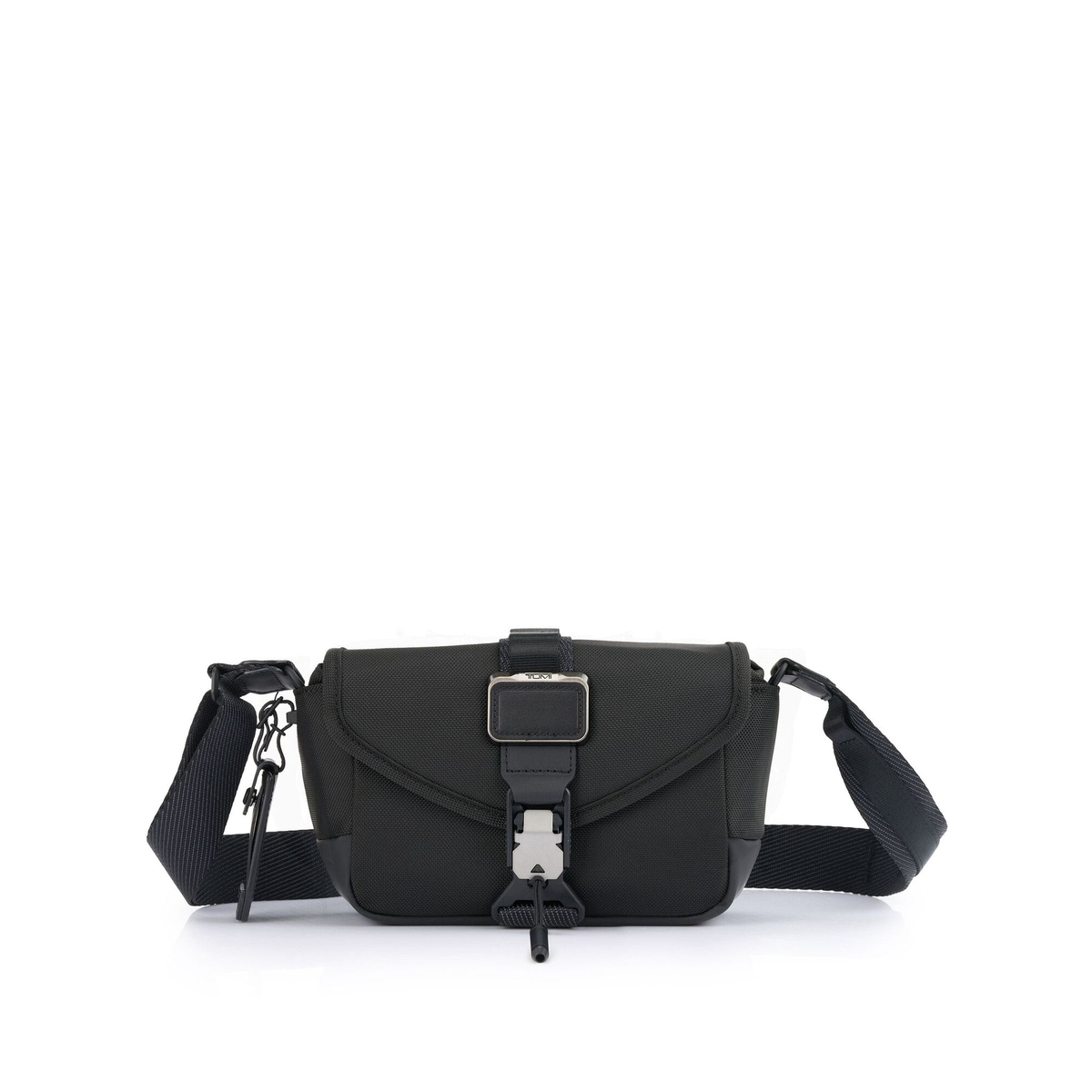 black Tumi Alpha Bravo Compass Flap Crossbody bag