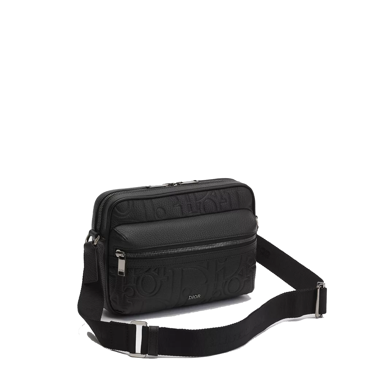 Dior Rider Zipped Messenger Bag is crafted in black Dior Gravity — view 8