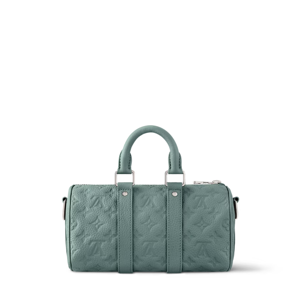 Louis Vuitton Keepall Bandoulire 25 bag in Misty Lake green Taurillon Monogram leather