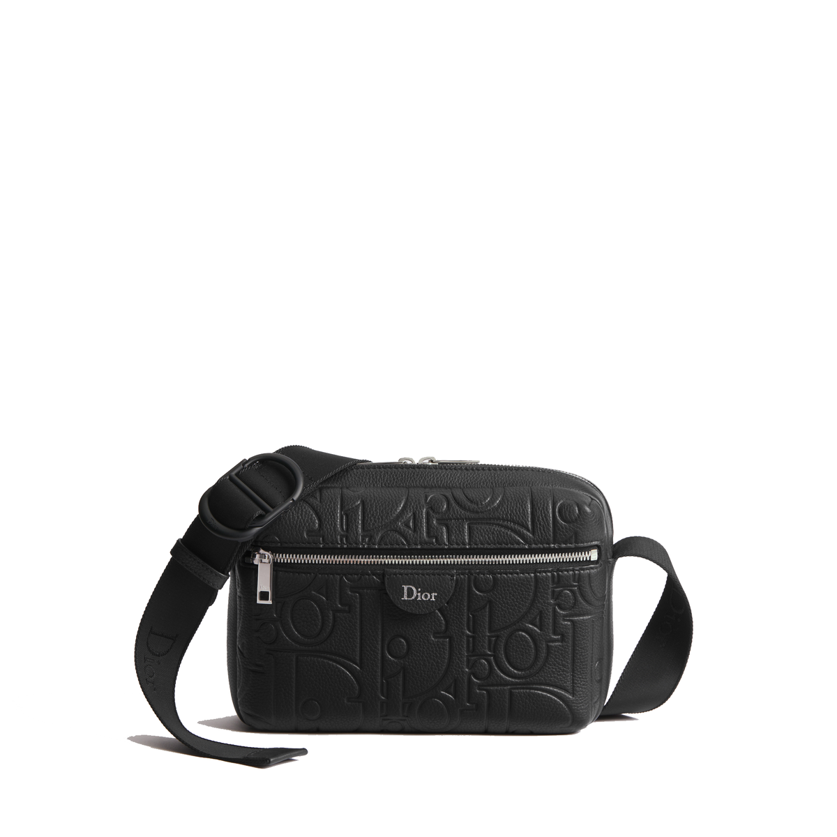 Dior Rider Zipped Messenger Bag is crafted in black Dior Gravity — view 1