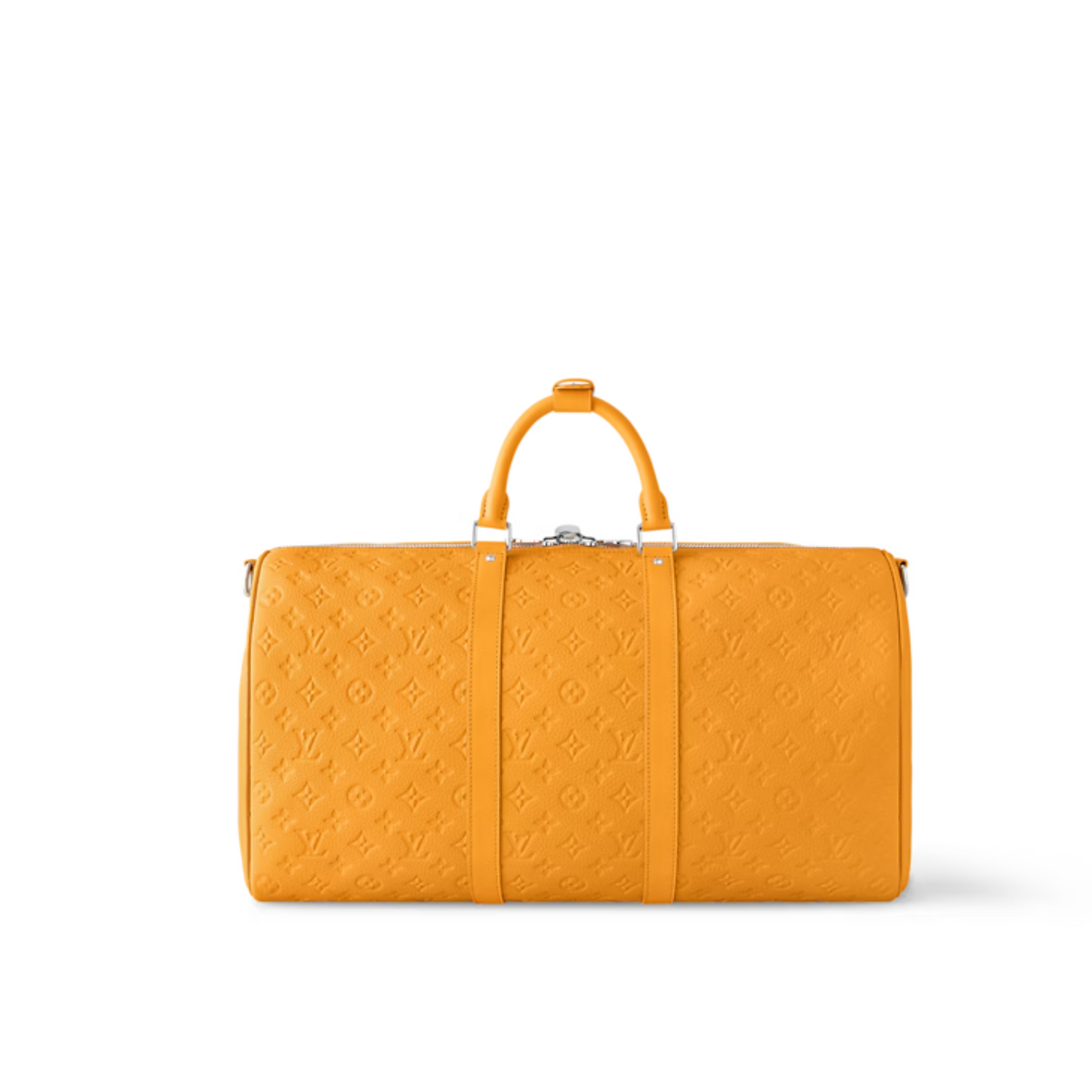 Louis Vuitton Keepall Bandouliere Ocre Orange Denim Duffle Bag