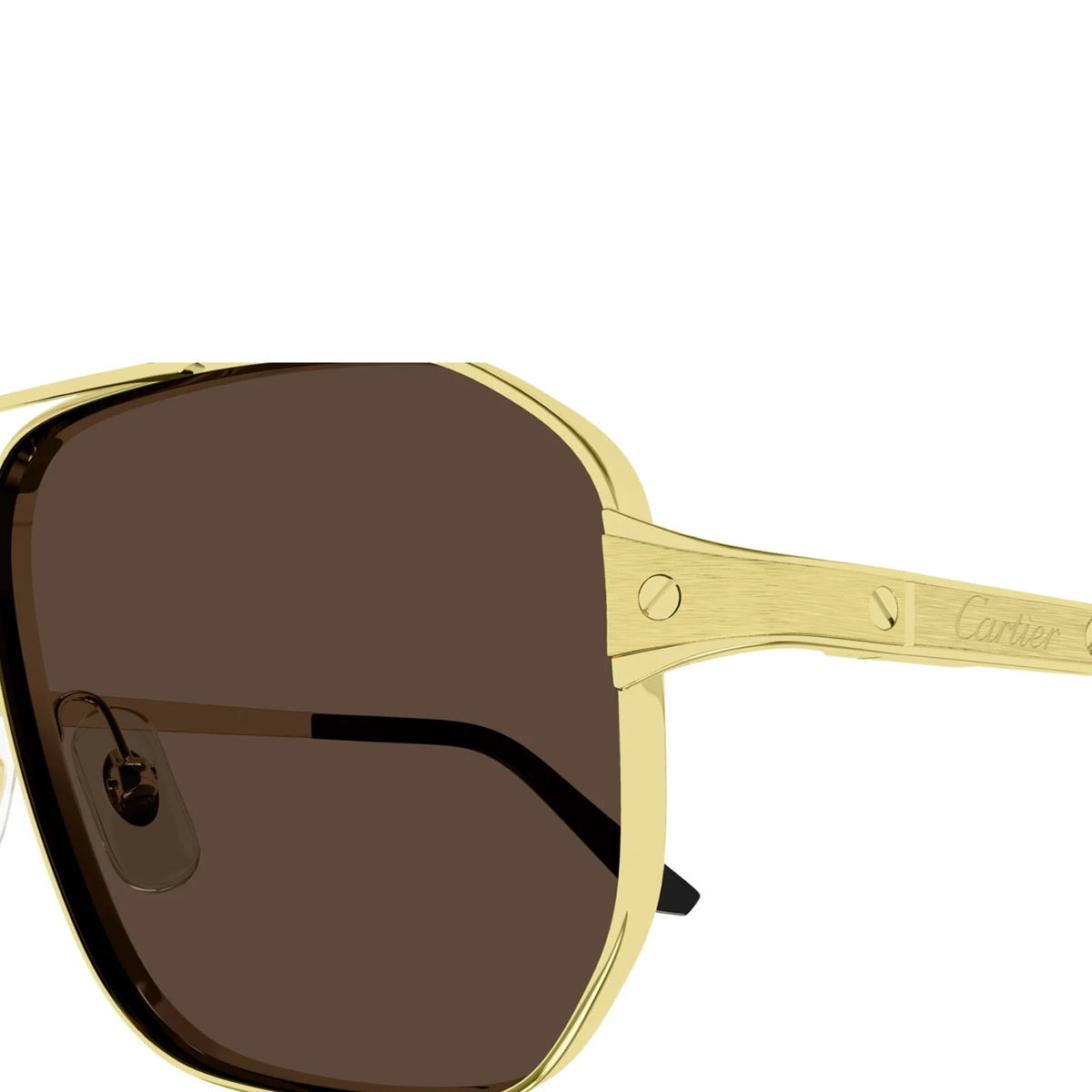 Cartier CT0424S sunglasses featuring a striking gold — view 3