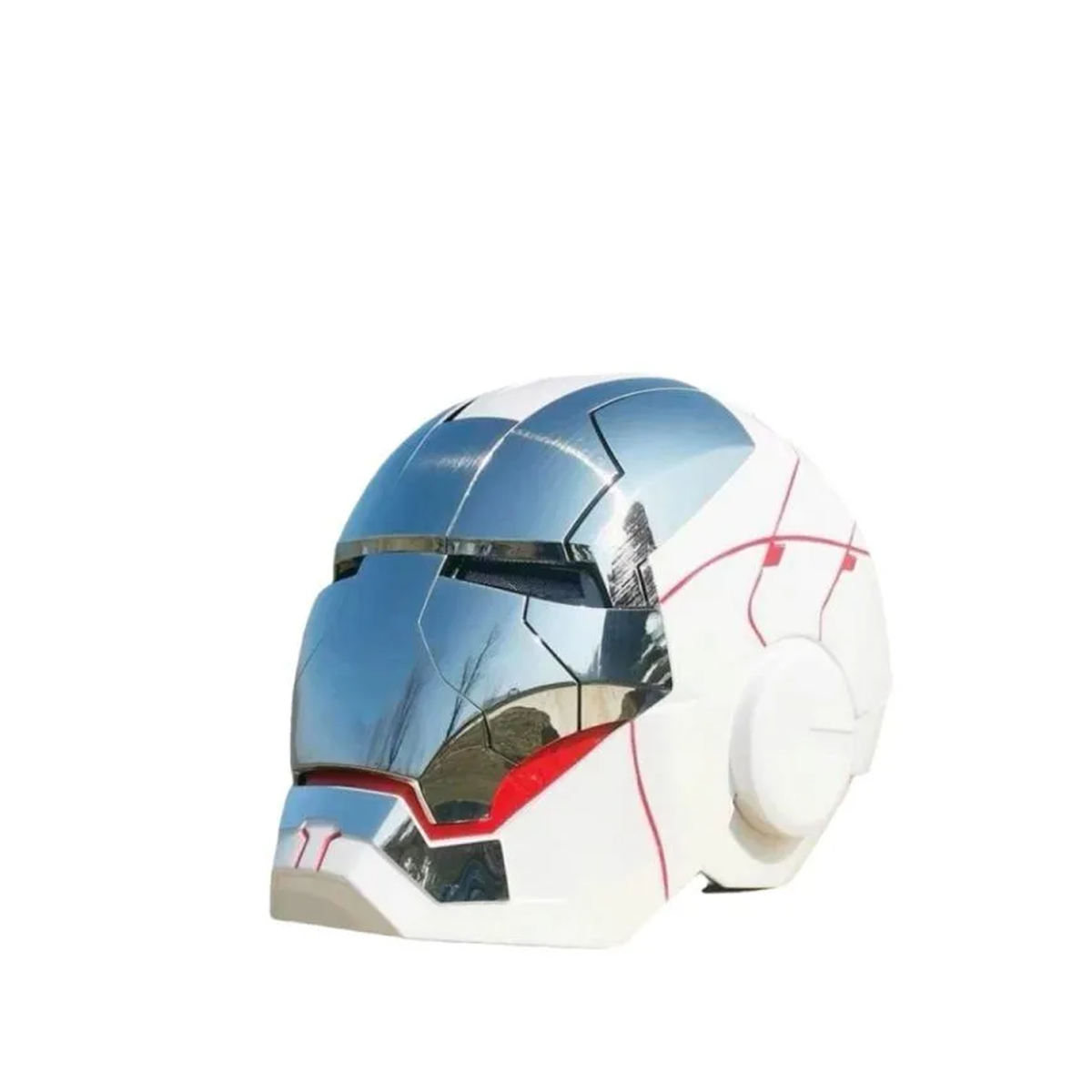 Iron Man MK5 electronic white helmet with voice activated