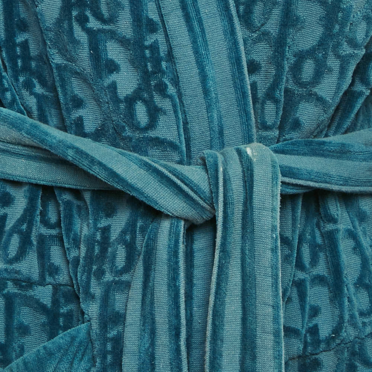 Dior Oblique monogram green terry cotton jacuzzi bathrobe