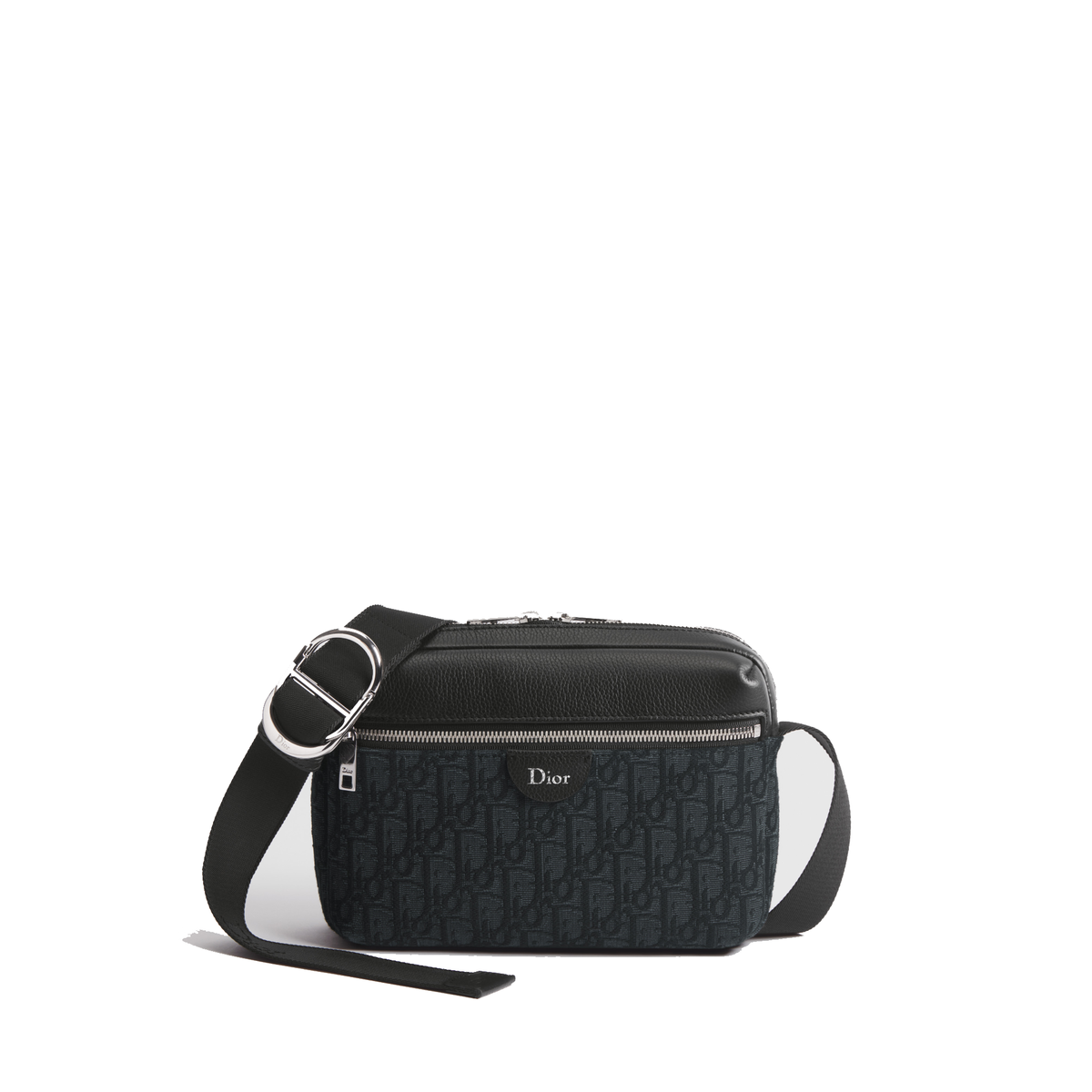 Dior Rider Zipped Messenger Bag crafted in black Dior Oblique — view 1