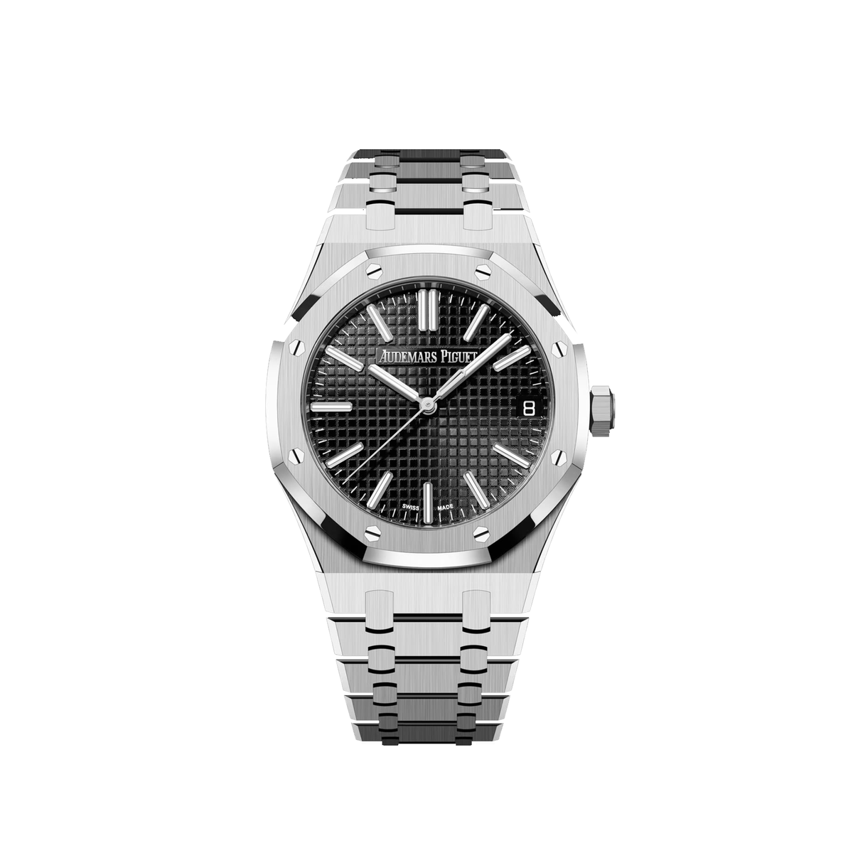 Audemars Piguet Royal Oak Selfwinding 41mm in stainless steel with a black Grande Tapisserie