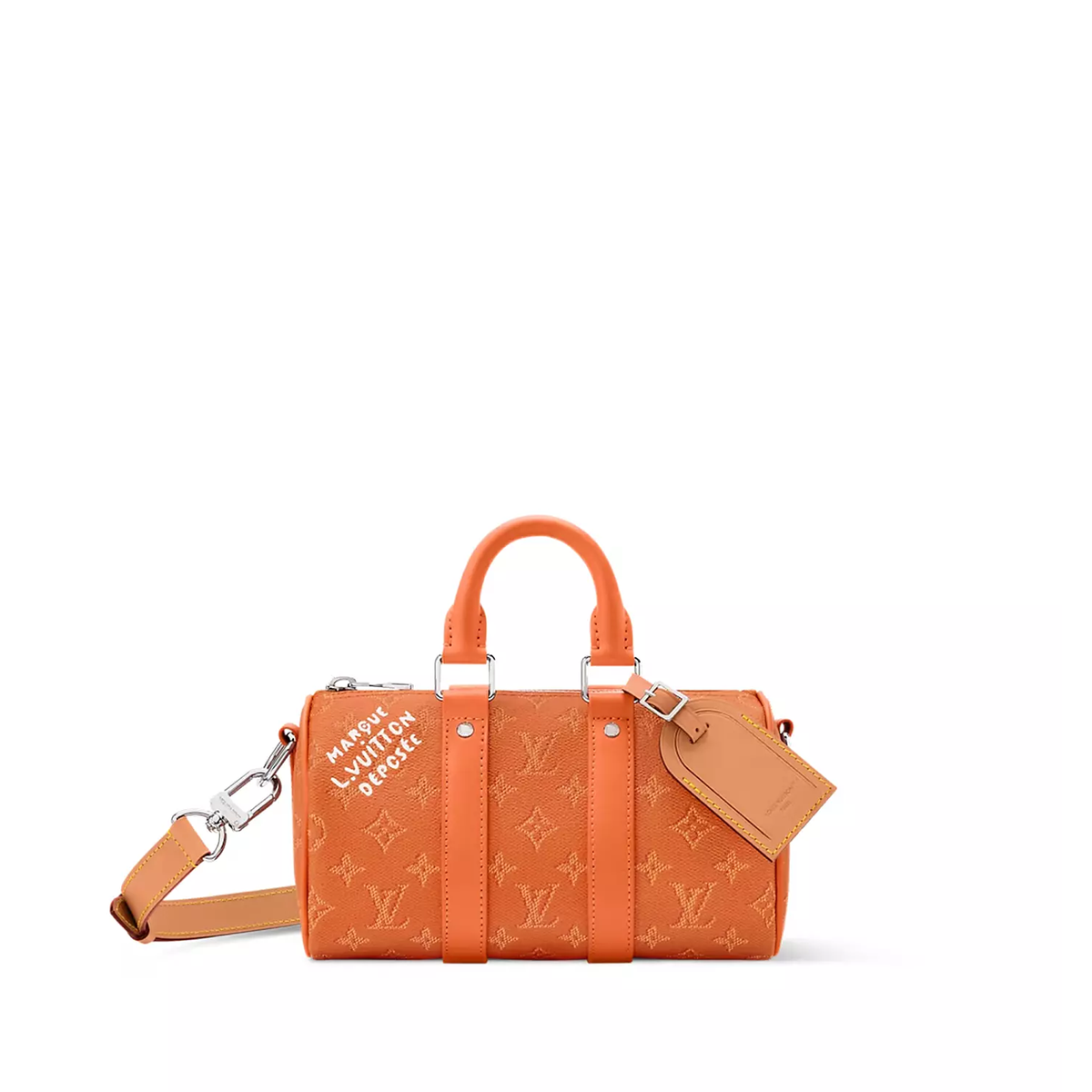 Louis Vuitton Keepall Bandoulire 25 city bag in the orange Monogram Heritage coated canvas