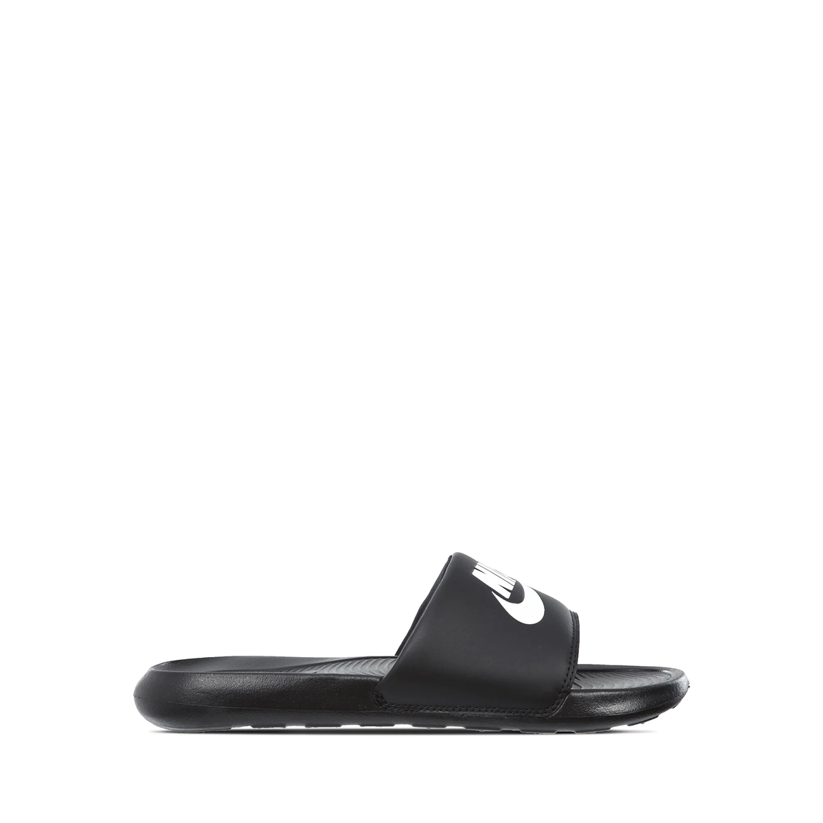 Nike Victori One slide in the black and white colorway