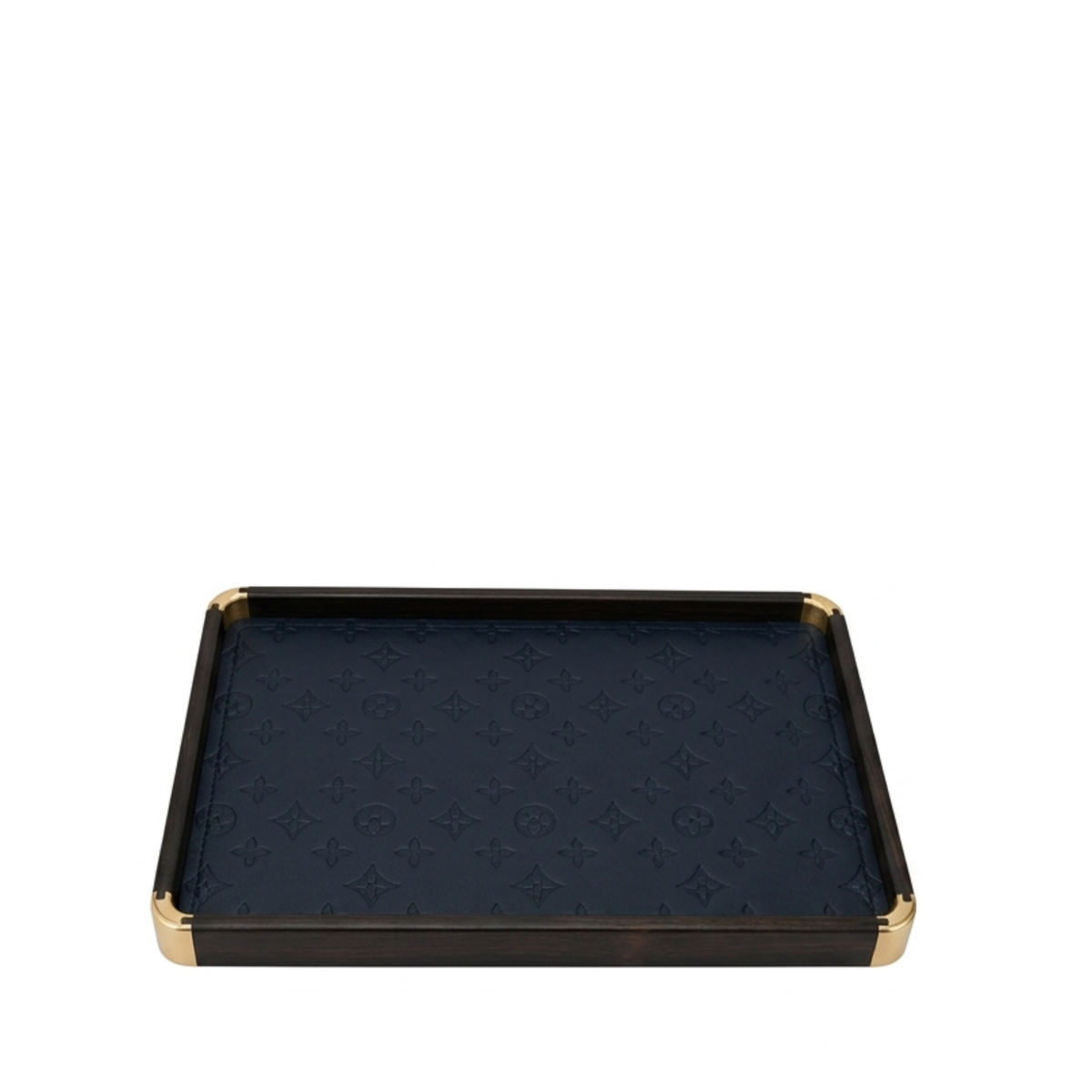 Louis vuitton rectangular storage tray featuring a dark wood — view 1
