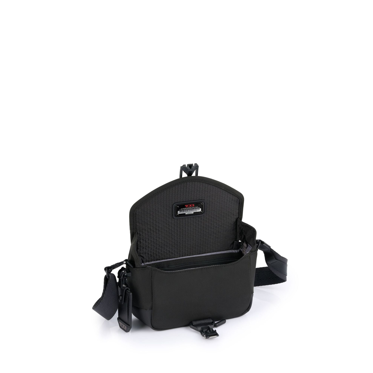 black Tumi Alpha Bravo Compass Flap Crossbody bag