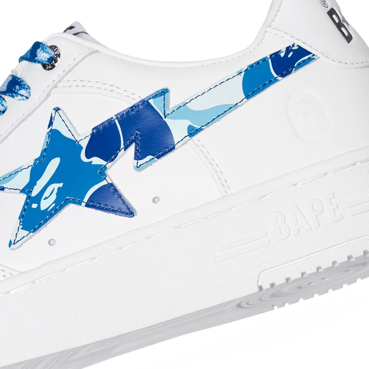 A Bathing Ape Bape Sta Low sneakers in the ABC Camo Pack Blue
