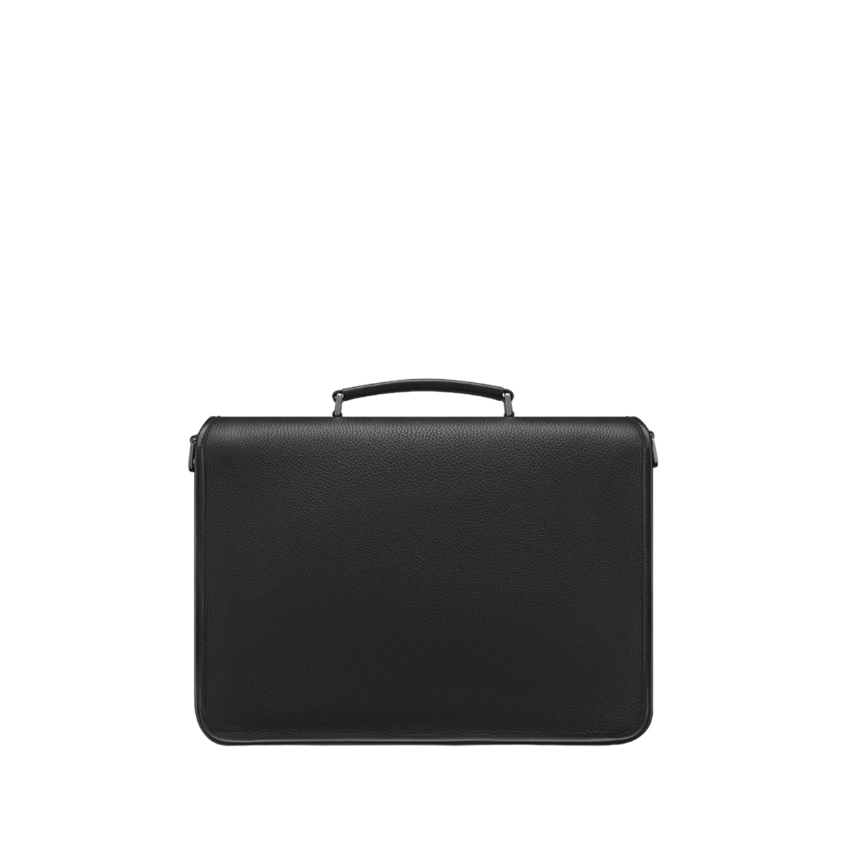 Dior Gallop Briefcase in black grained calfskin featuring the distinctive CD aluminum buckle — view 3