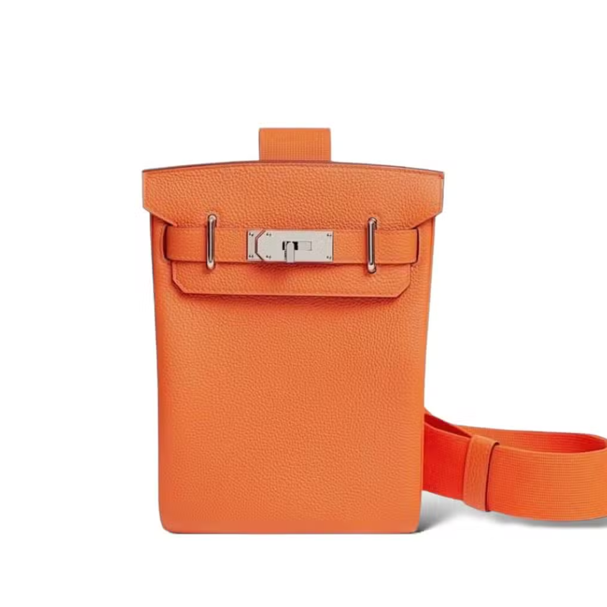 Hermes Hac a Dos PM bag in orange Togo leather