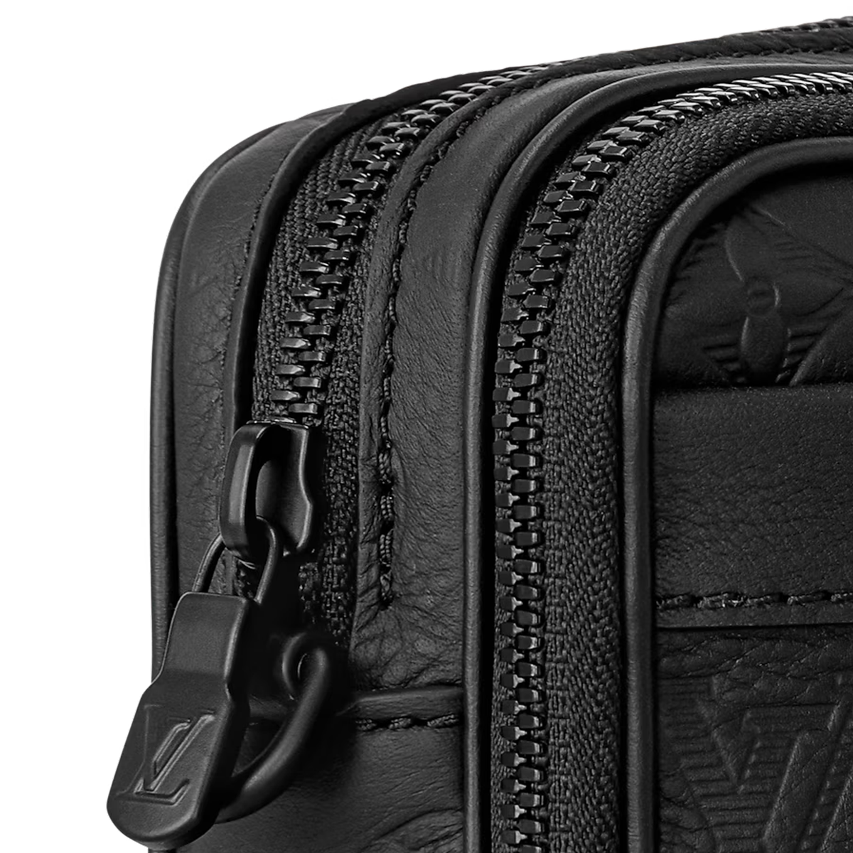Louis Vuitton Alpha Wearable Wallet in black Monogram Shadow calf leather
