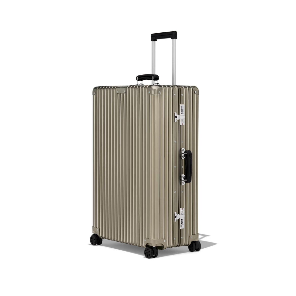 RIMOWA Classic Check In L suitcase in titanium — view 3