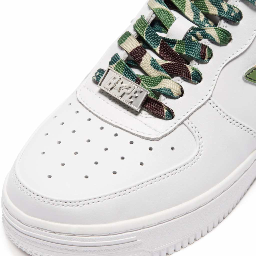 A Bathing Ape Bape Sta Low White ABC Camo Green sneaker