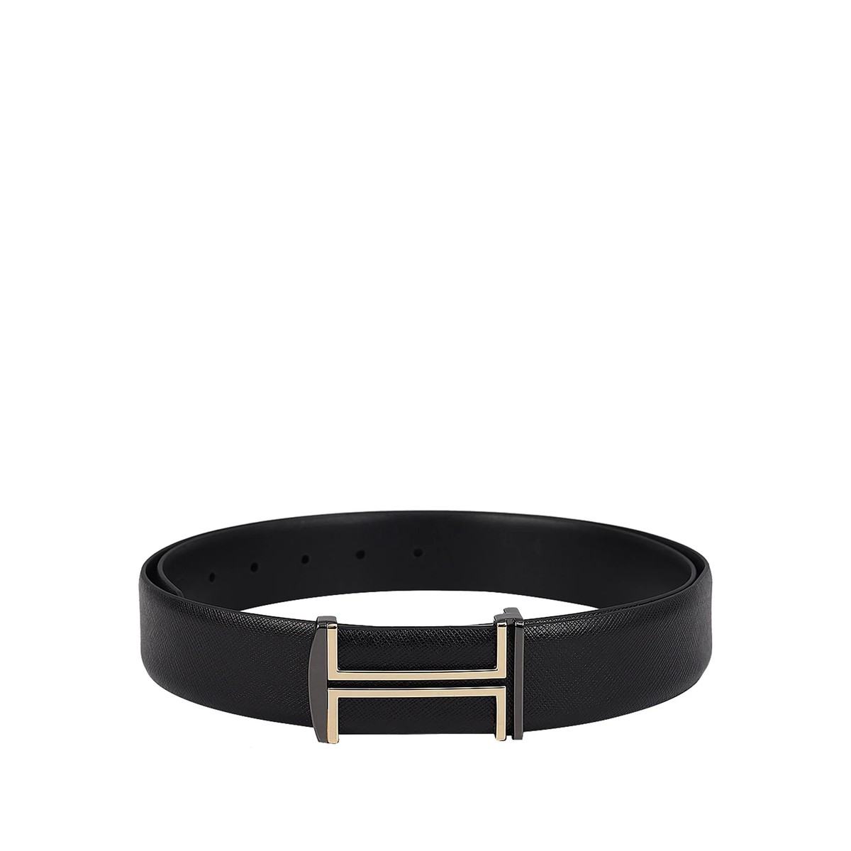 Hermes Casual Saffiano Leather Mens Belt Black