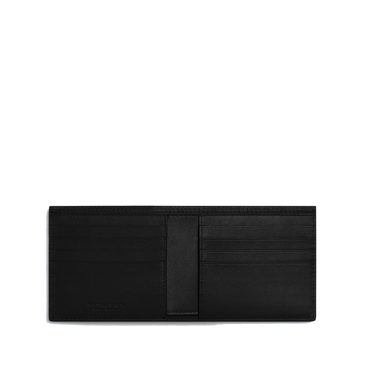 black Bottega Veneta Intrecciato leather bi fold wallet