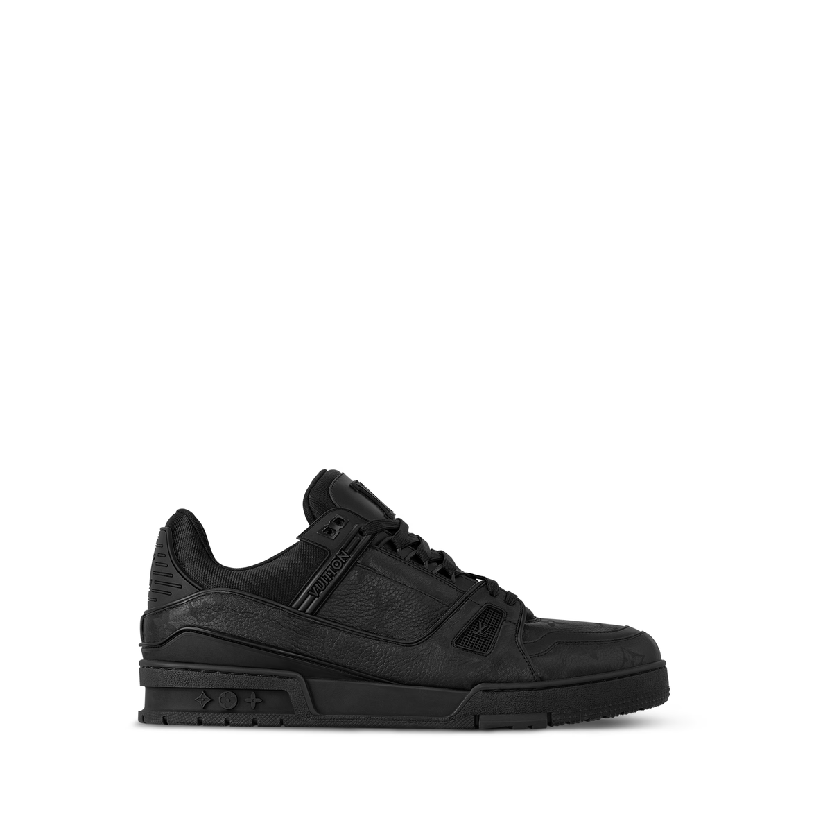 Louis Vuitton LV Trainer Sneaker Noir is crafted from Monogram