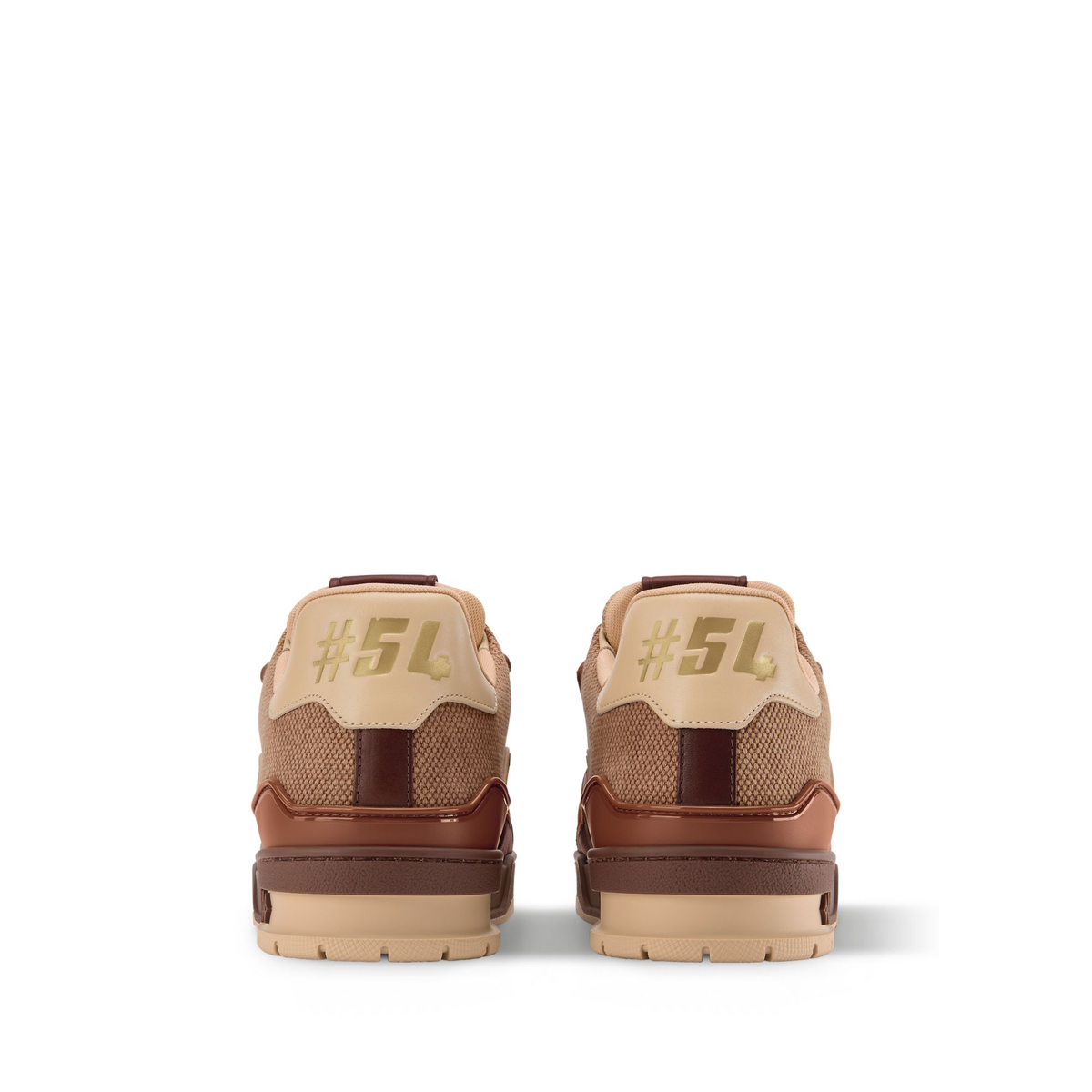 Louis Vuitton LV Trainer Sneaker in marron brown is inspired by vintage basketball