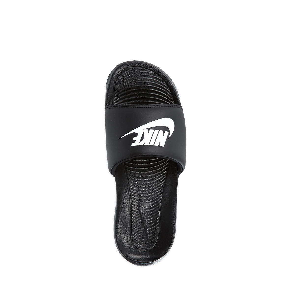 Nike Victori One slide in the black and white colorway