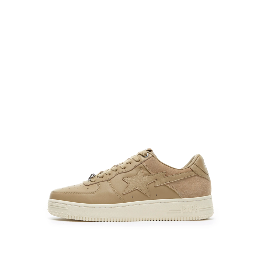 A Bathing Ape Bape Sta Low Suede Heel Beige