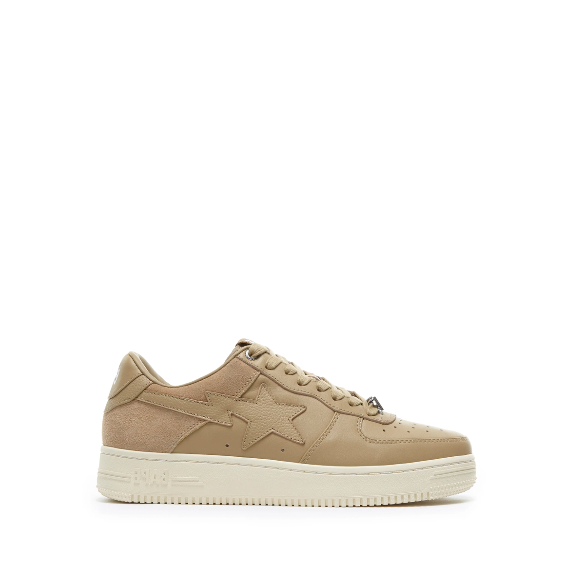 A Bathing Ape Bape Sta Low Suede Heel Beige