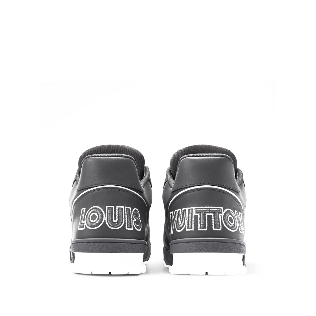 Louis Vuitton LV Trainer is a luxurious sneaker designed in calfskin with a monogram denim finish