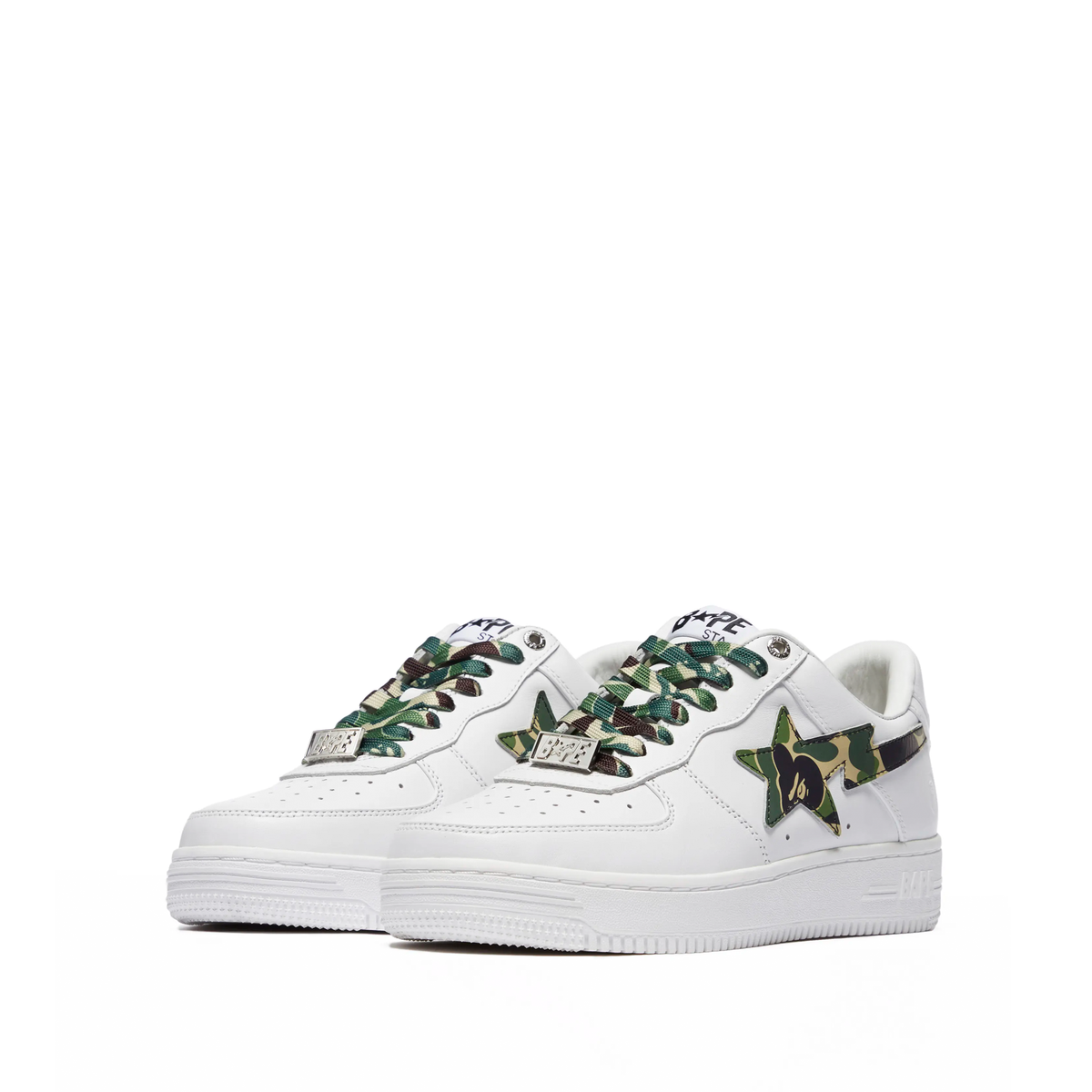 A Bathing Ape Bape Sta Low White ABC Camo Green sneaker