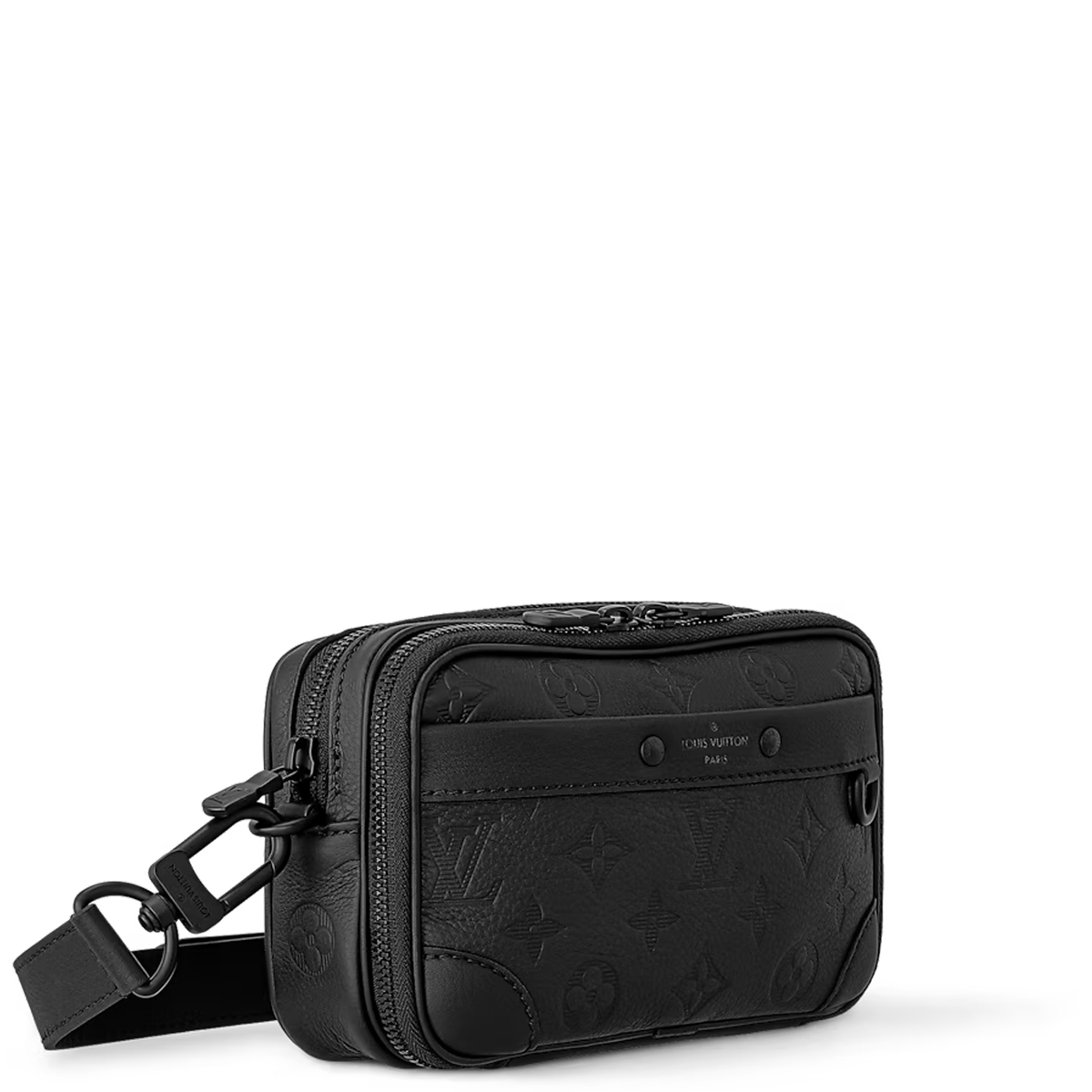 Louis Vuitton Alpha Wearable Wallet in black Monogram Shadow calf leather
