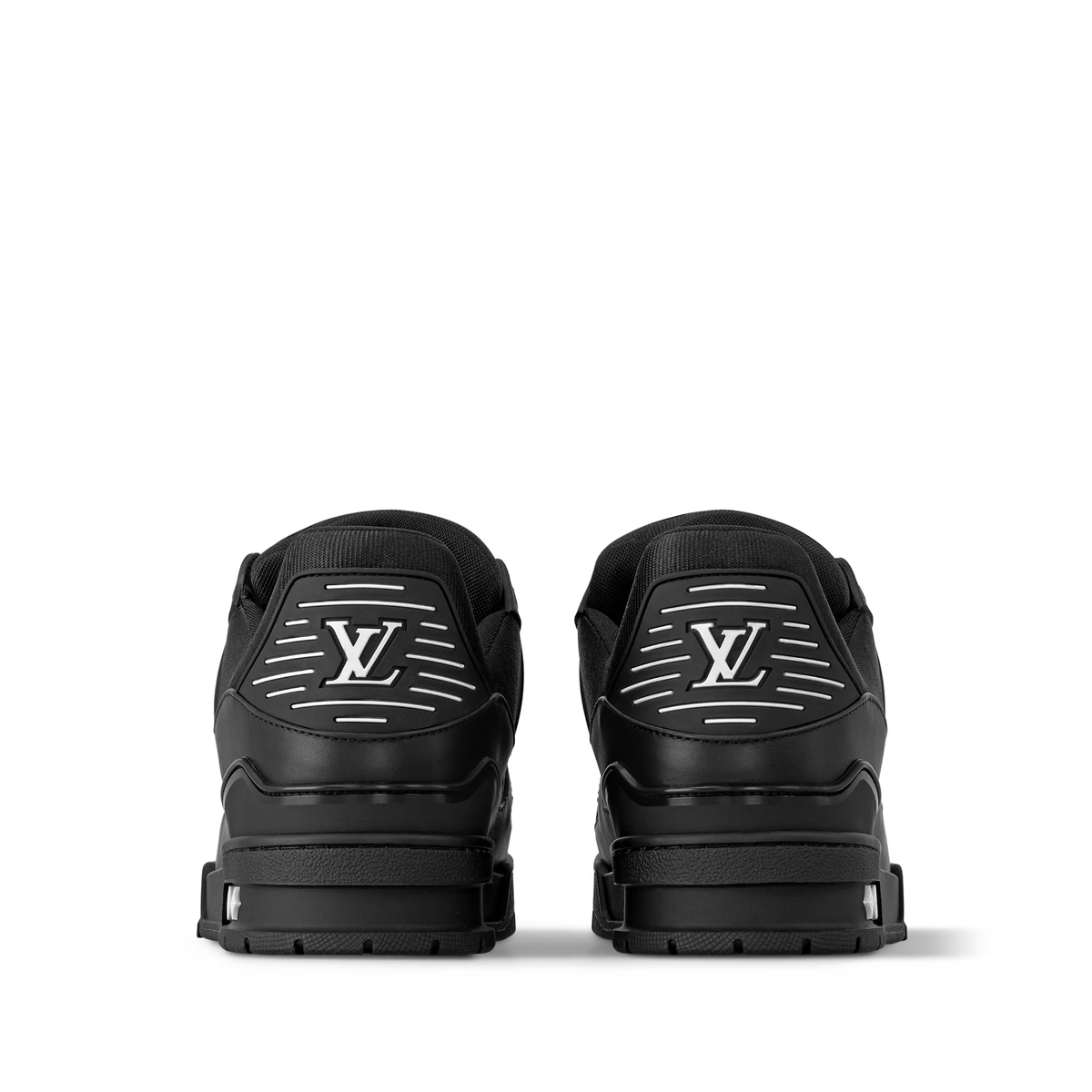 Louis Vuitton Trainer Sneakers in black embossed monogram leather