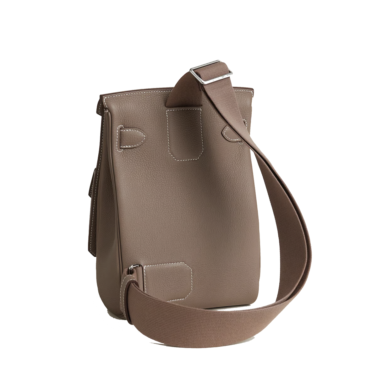 Beige Hermès Hac a Dos PM Haccess backpack crafted from grained Togo calfskin — view 3